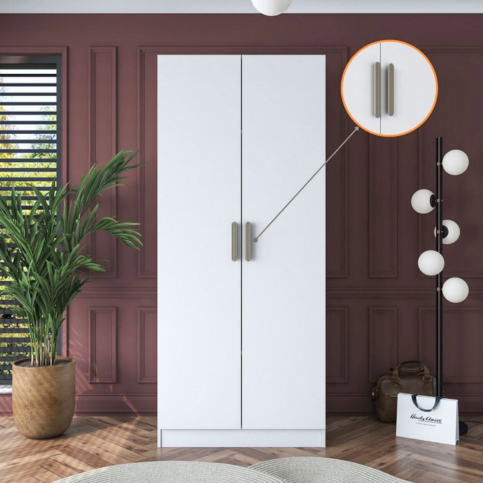 Hanah Home Armario Blanco con Estanterías
